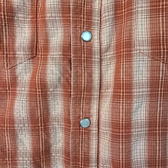 SIMMS FISHING PRODUCTS LONG SLEEVE BUTTON DOWN RUST CREAM MENS XL EUC - Picture 10 of 13